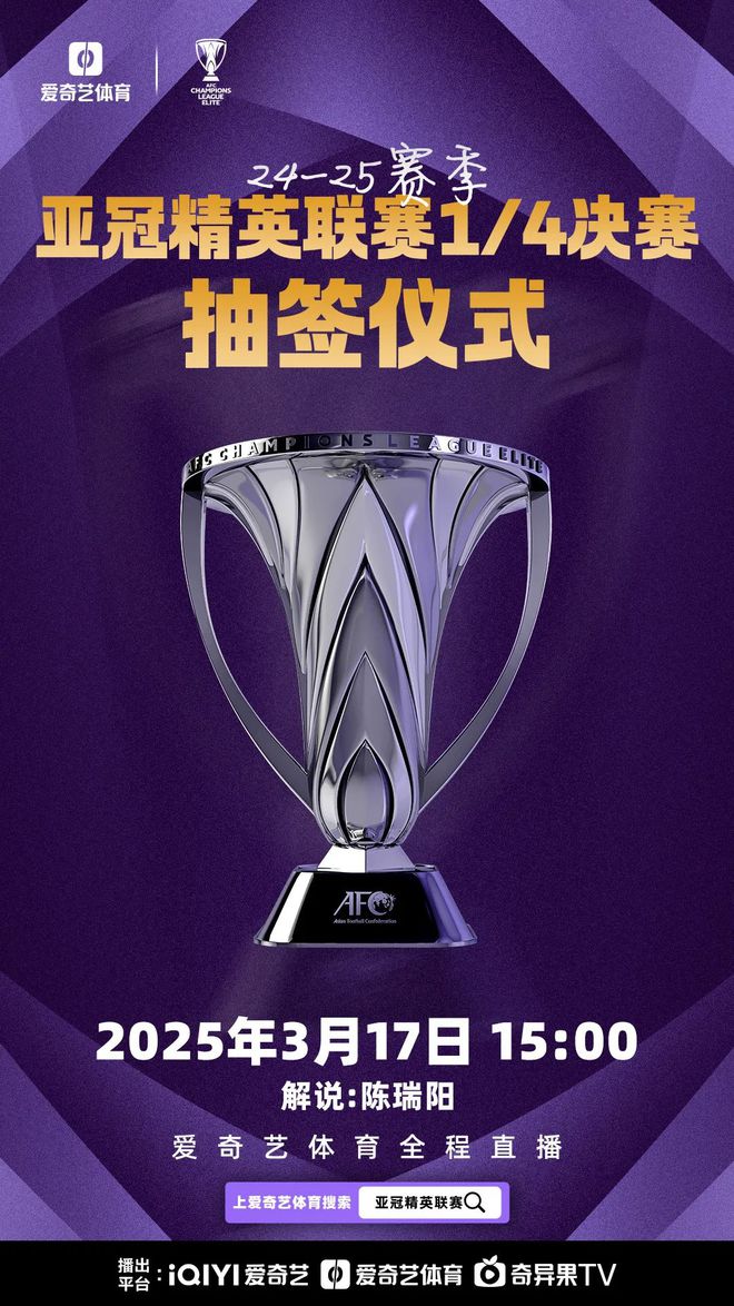 亞冠8強(qiáng)抽簽，東西亞對決，新月水手種子隊。