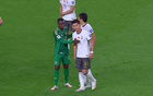 蔣光太傷退，林良銘紅牌，國足半場0-0少戰(zhàn)一隊(duì)。