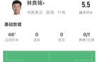 林良銘表現(xiàn)不佳，染紅失誤多，數(shù)據(jù)不佳。