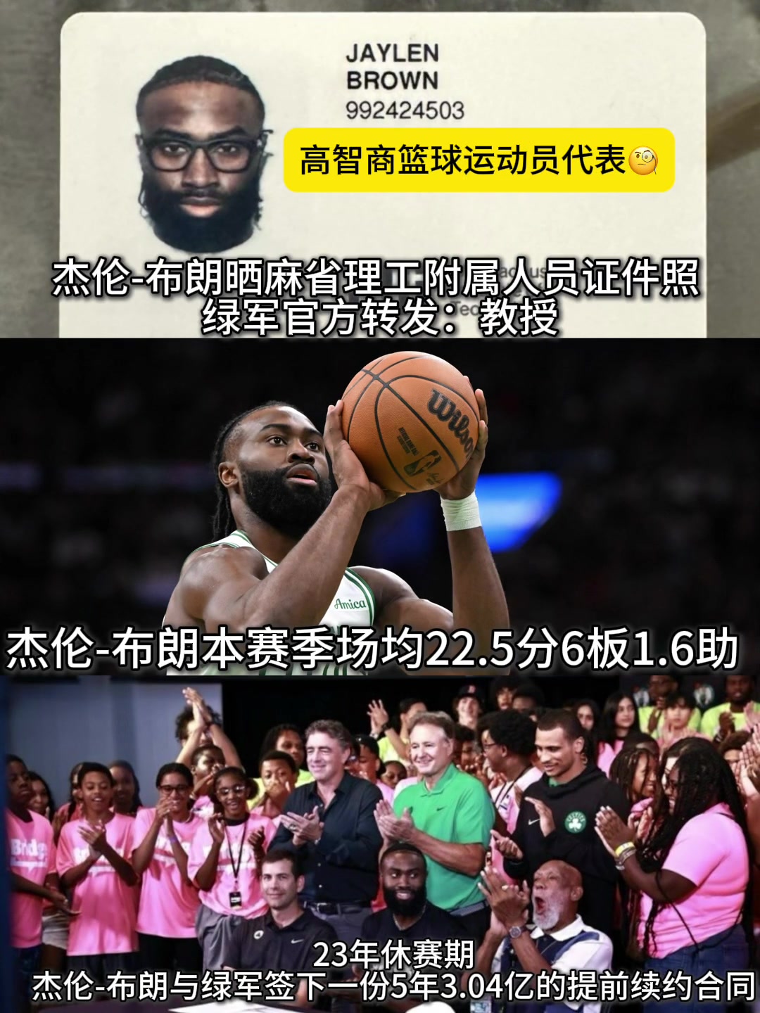 杰倫-布朗不打球的話，起碼也是華爾街的一個(gè)高管吧！