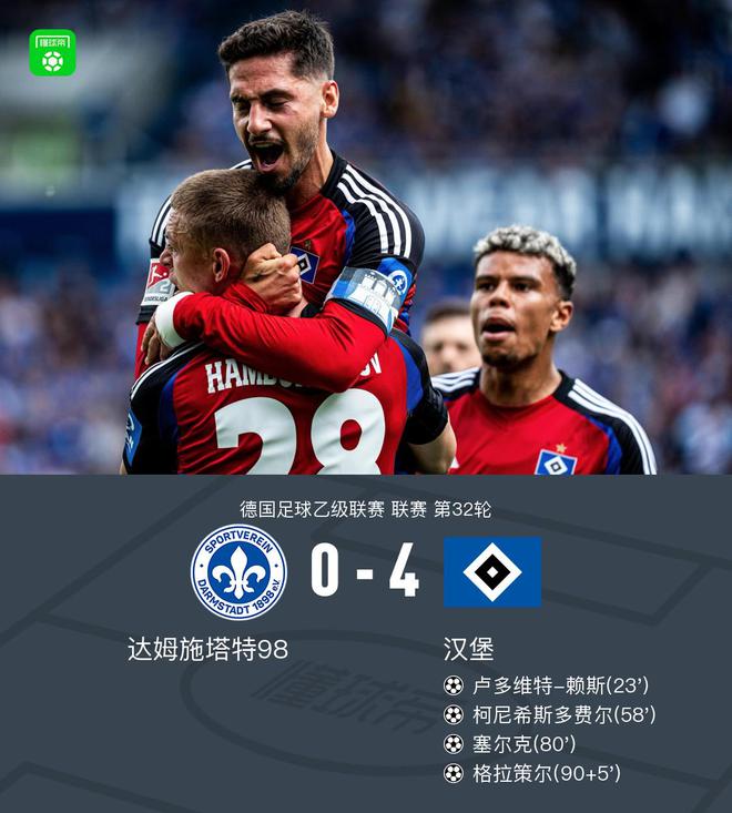 漢堡大勝，晉級德甲！塞爾克功不可沒。