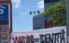 AC米蘭球迷抗議，保衛(wèi)米蘭，外商撤離！