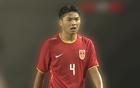 中國U16平東南亞隊，張君豪紅牌門將失誤。