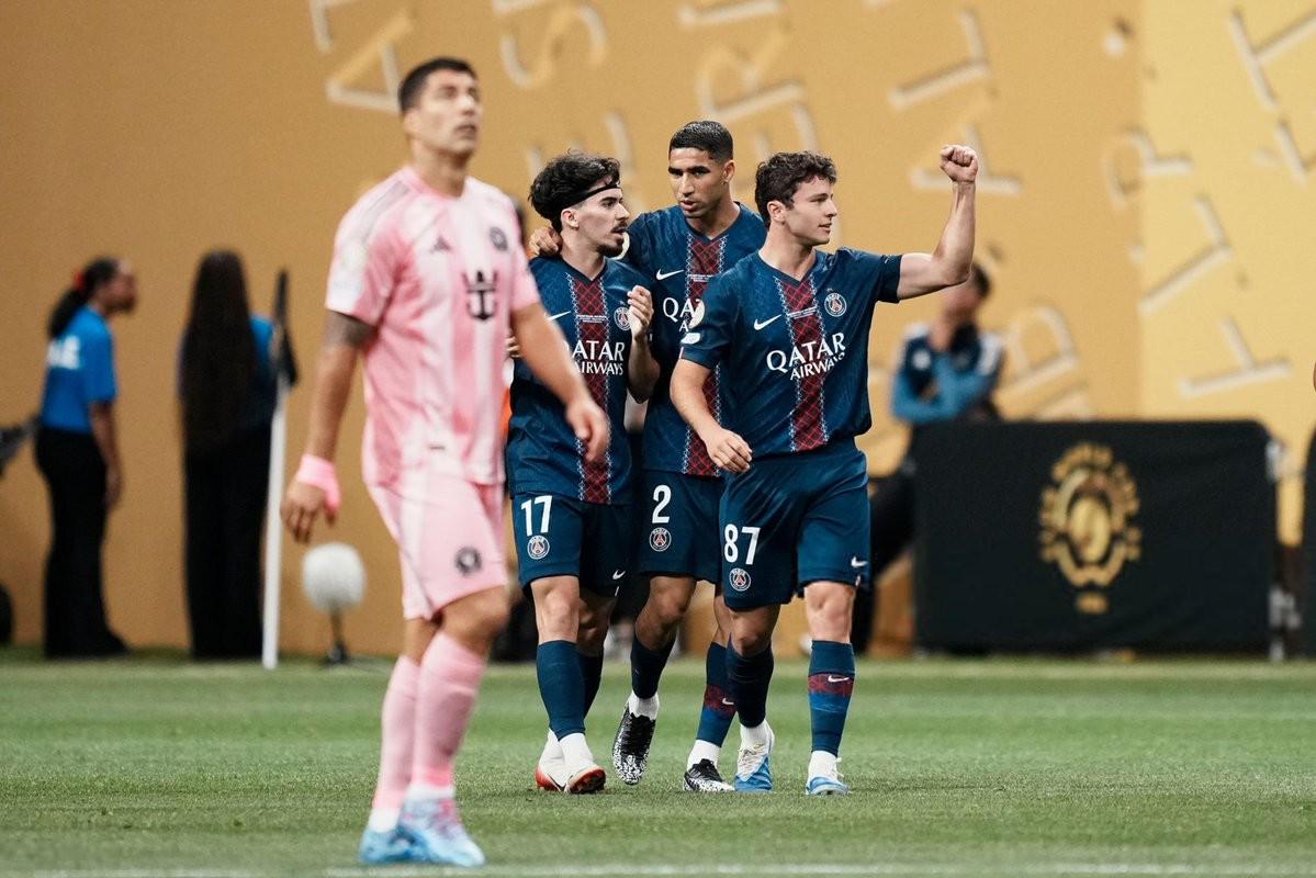 4-0領先邁阿密，巴黎自2018年以來首次在國際比賽半場領先4球