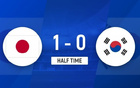 半場(chǎng)日本女足1-0領(lǐng)先，成宮唯進(jìn)球，金敏智錯(cuò)失良機(jī)。